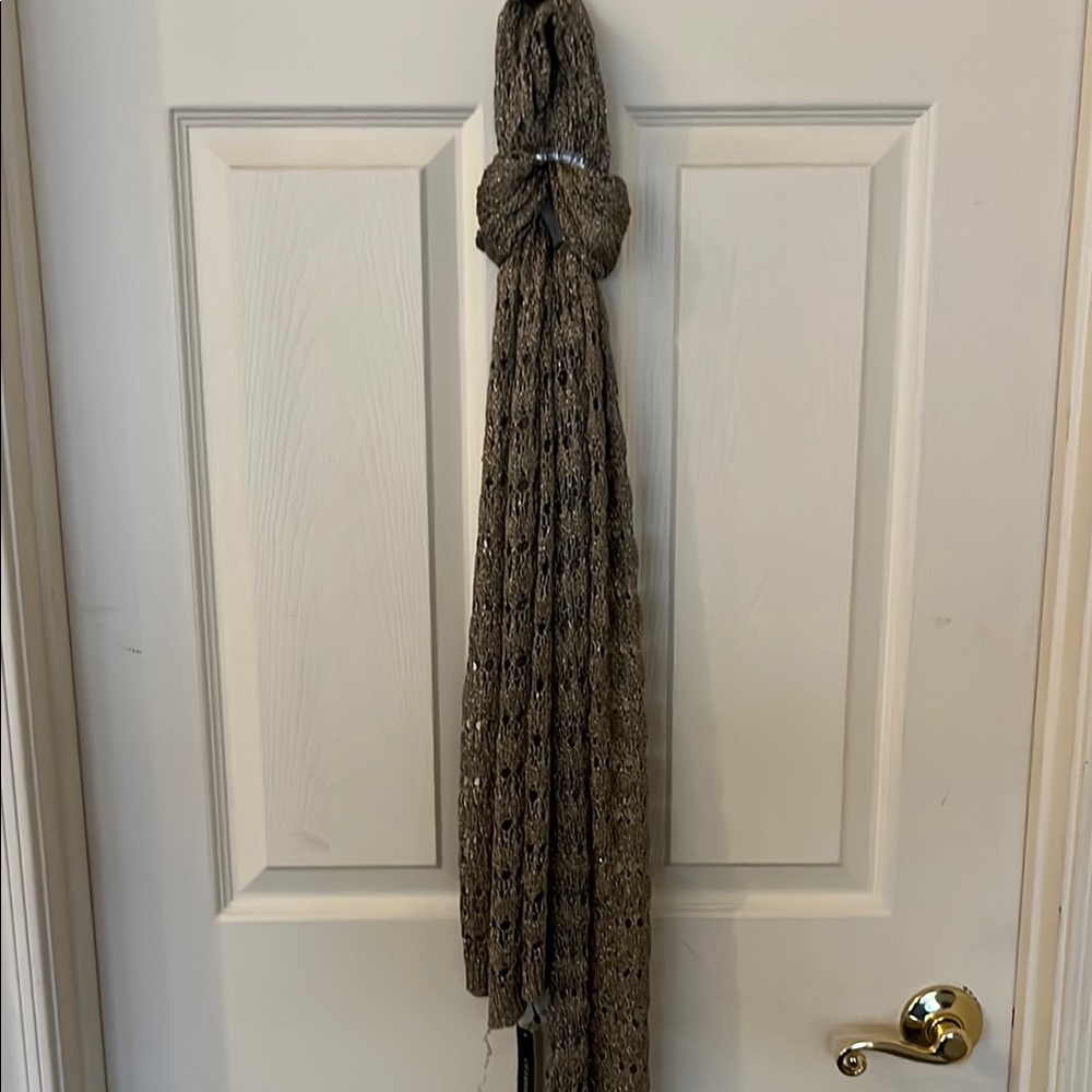 Cezanne Gold brown Knit Scarf Cocktail
